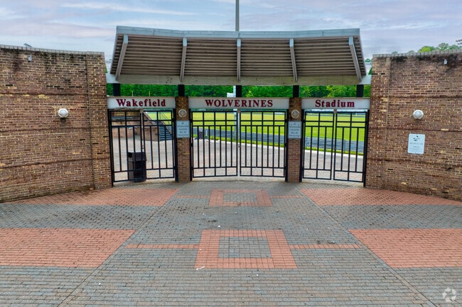 Wakefield High School features an impressive sports complex on campus.