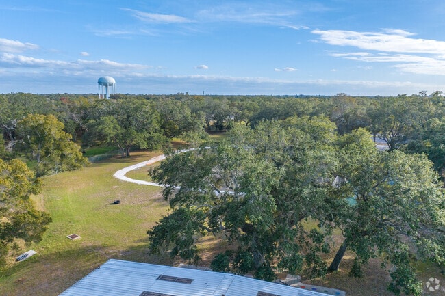 Calvin A. Hunsinger School is surrounded by trees.