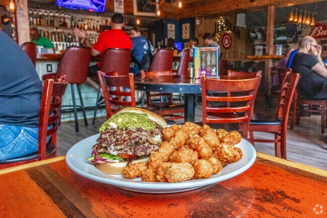 Angry Goldfish is known for their huge burgers and homemade sides.