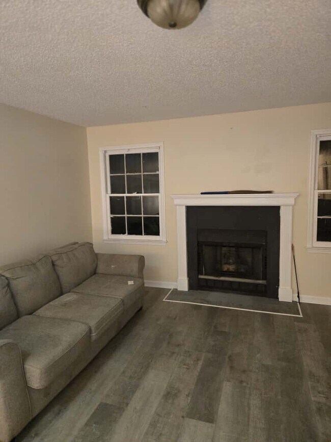 Family room with fireplace