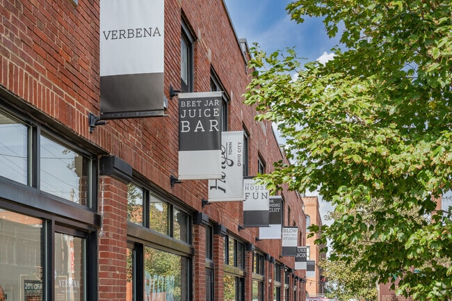 Many unique boutiques can be found at Hingetown's shopping district.