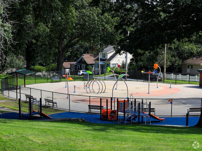 Greenwood Park in South Quinsigamond Village offers a play structure and a spray park.