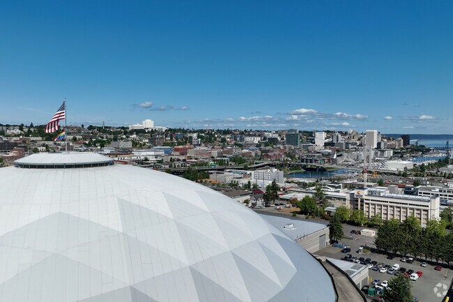The Tacoma Dome is a major architectural feature in Tacoma.
