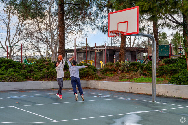 Play a game of hoops in Irvington Community Park.