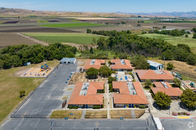 San Juan School aerial in San Juan Bautista, California