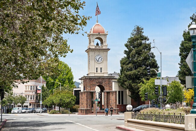 The Town Clock in Downtown Santa Cruz stands as a timeless neighborhood landmark.