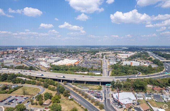 Hopkins Bayview is bordered by I-95, I-895, and Route 40.