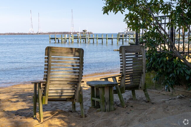 You can watch the boats, fish, or just rest in the sand at Horn Point Park.
