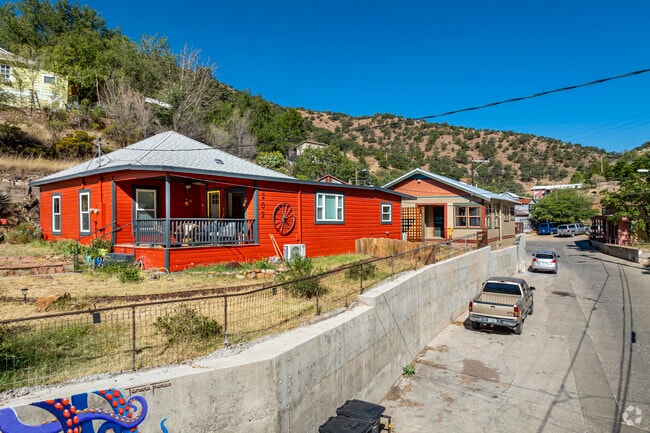 Old Bisbee homes are diverse and usually found hillside.