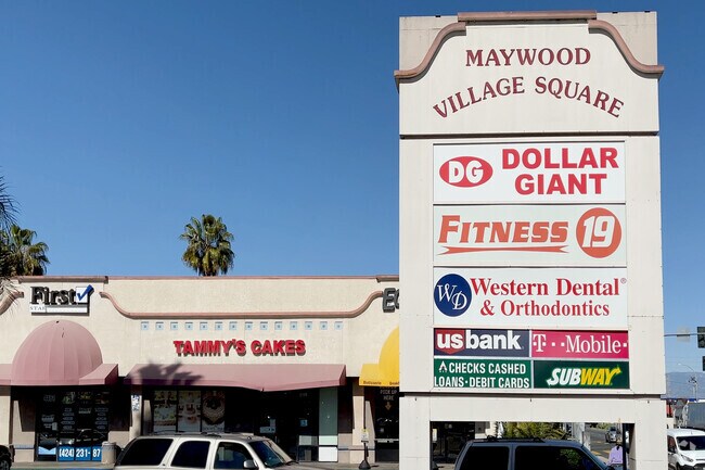 Shopping centers are all around Maywood.