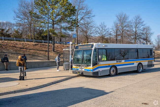 The Greenbelt Metro Station is home to train & bus commuters.