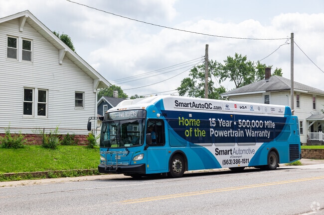 Central Rock Island residents will find bus routes and stops throughout the neighborhood.
