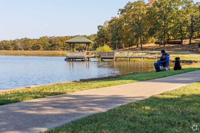 Carol Ann Cross Park has a large fishing pond that residents can enjoy.