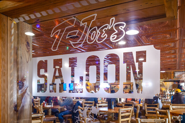Stop in at T-Joe's Steakhouse and Saloon for some local dining in HR Ranch.