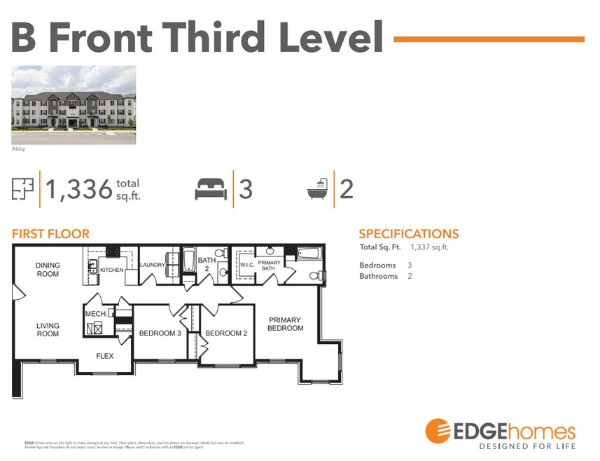 Condo B Third Level Floorplan