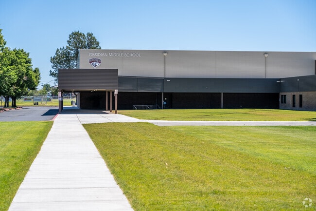 Obsidian Middle School serves grades 6-8 and is located in Redmond, Oregon.