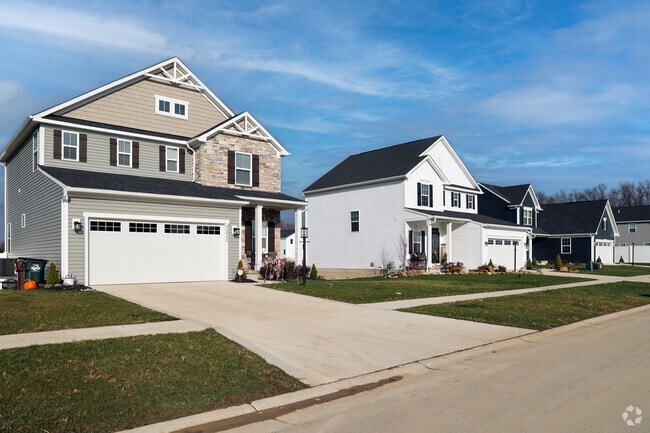 Cape Cod inspired new construction homes are popular in the new developments in Columbia Station