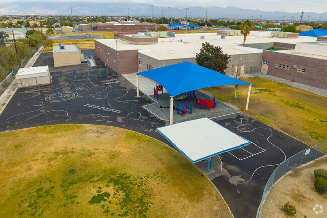 Students at Addeliar Guy Elementary School enjoy the spacious playground.