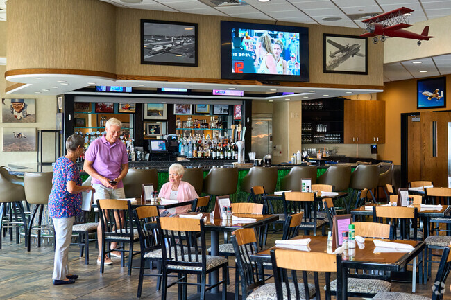 The Grille at Runways earns great reviews for it's atmosphere and food service.