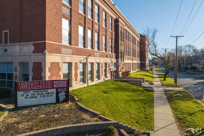 Waldo Middle School is located on Jackson St., in Aurora's McCarthy Burlington neighborhood.