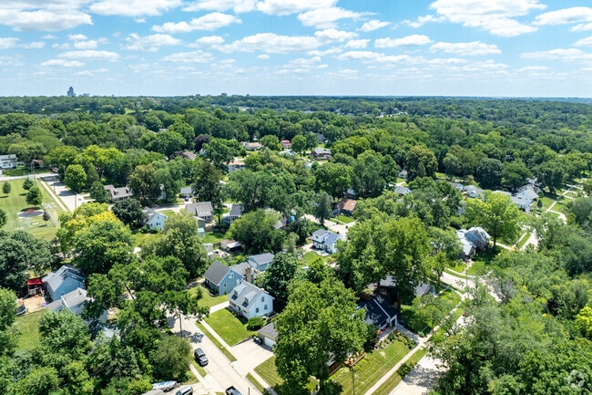 Waveland Woods is a quiet residential area with tree-lined streets west of downtown.