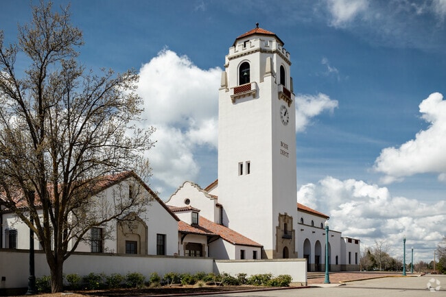 Historical Boise Depot in the Depot Bench Neighborhood overlooks downtown Boise.