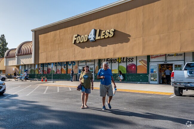 Locals in Lacy shop groceries at Food4Less in the Downtown Plaza.