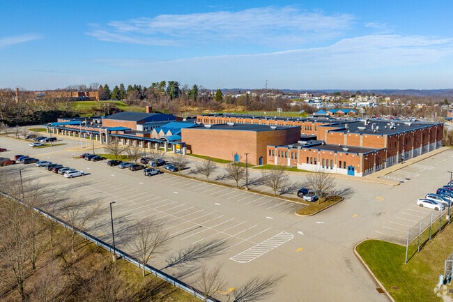 Norwin Middle School boasts a large parking lot for the staff.