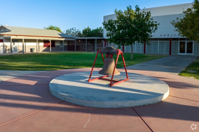 Kids attending Santa Cruz Valley Union High School in Eloy are greeted by a bell in the morning.
