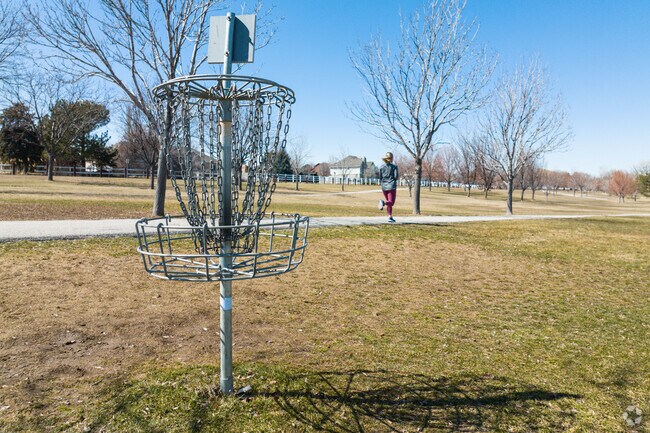 Taylorsville's residents are able to play disc golf in the park.