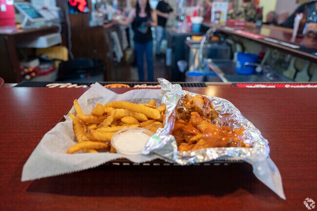Here is a delicious wing dinner from the 5th Street Billiards Bar & Grill in nearby Dupo, IL.