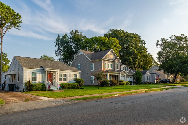 Craftsman-style and traditional homes sit next to each other in Mayfair-Piedmont.