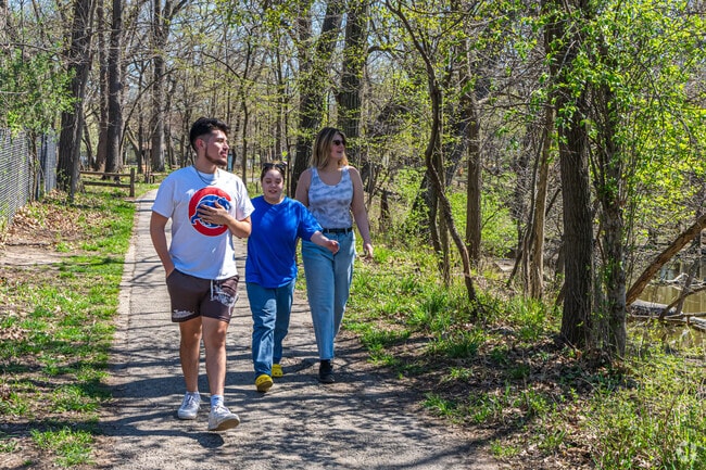 The trail along the Des Plaines River is a notable landmark in Melrose Park.