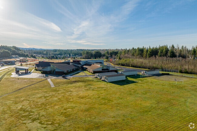 Green space and fields surround Donald Eismann Elementary School.