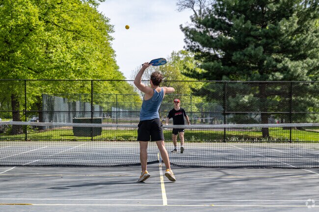 Play pickleball at a local court in South Clifton Park.