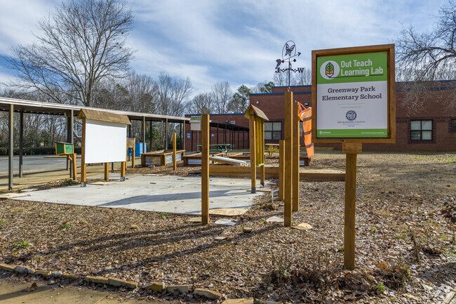 Outdoor education learning area for Greenway Park Elementary students.