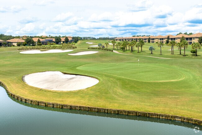 Champions Gate Country Club offers a challenging 18-hole course suitable for all player levels.