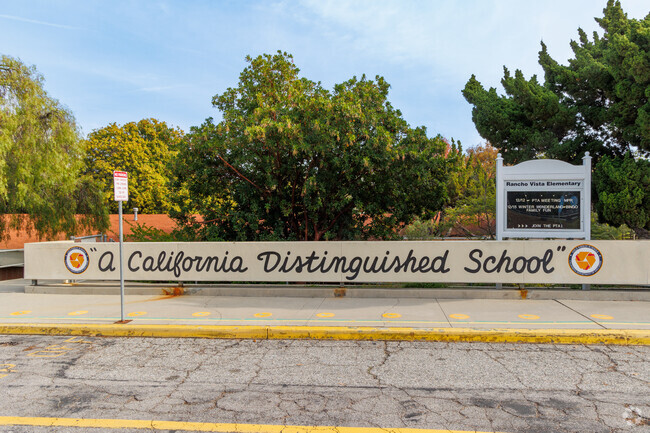 Rancho Vista Elementary School, nestled in the hills, is a California Distinguished School.