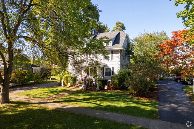 Mature trees and wide front porches make Arcadia’s residential blocks especially inviting in autumn.