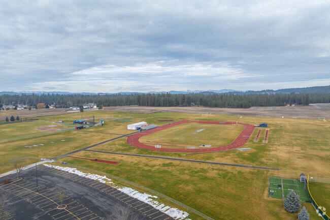 Mt. Spokane High has lots of outdoor space behind the school.
