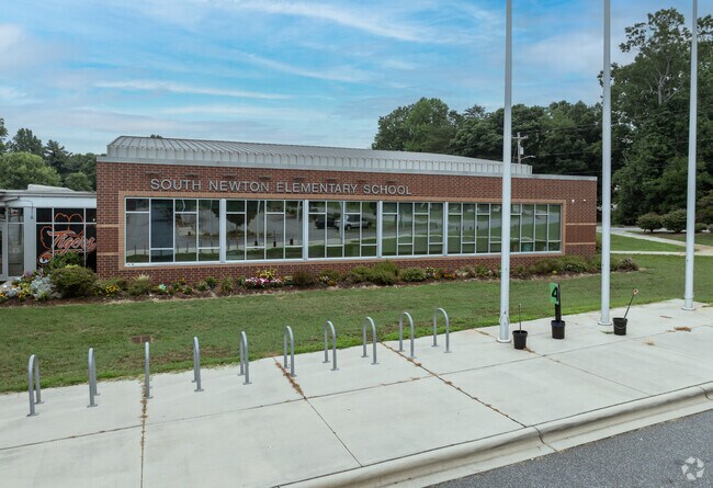 The entrance to South Newton Elementary School.