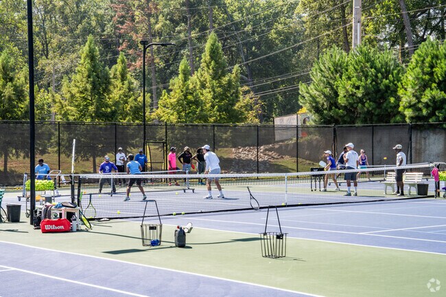 You can take group or private lessons at the Bitsy Grant Tennis Center.