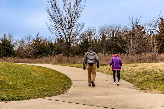 Bryan C. Pottberg Park near Chapel Ridge includes multiple sidewalks for casual walking.