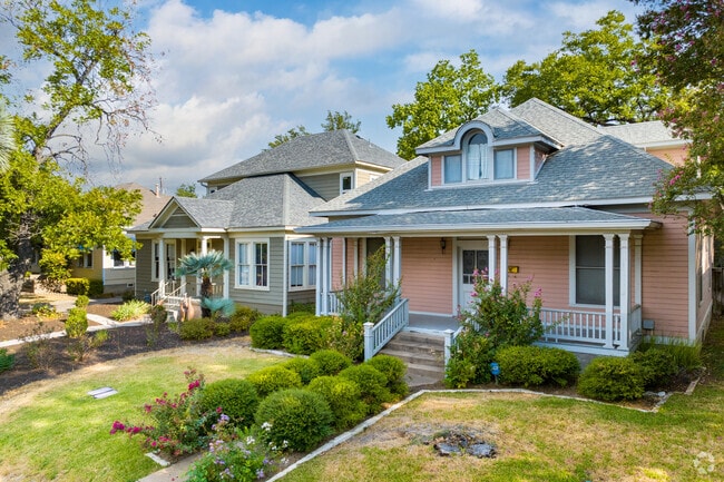 Bungalow homes line West End streets.