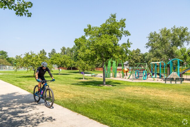 Golden Meadows Park has a busy bike path.