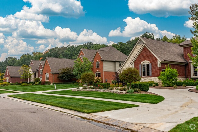 Red brick luxury homes are common in Oakland Township.