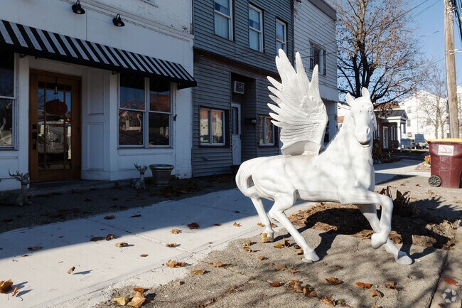 Horses run deep in Saratoga county with farms and historic racing in Saratoga Springs.