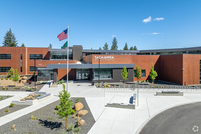 Sacajawea Middle School has several athletic fields for students to utilize.