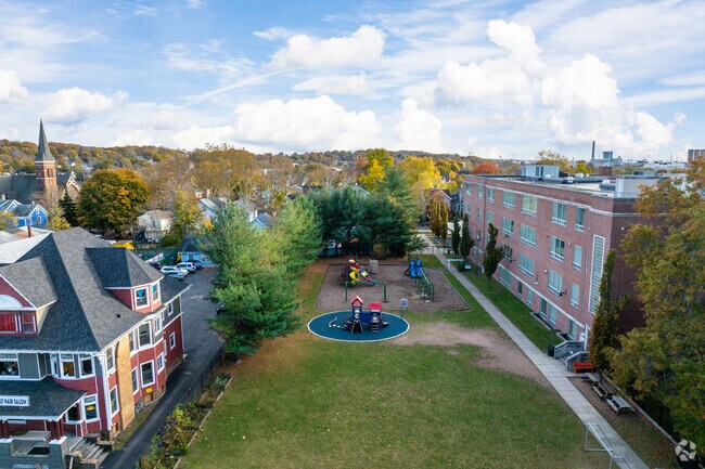Fair Haven School has a playground area for students during recess.