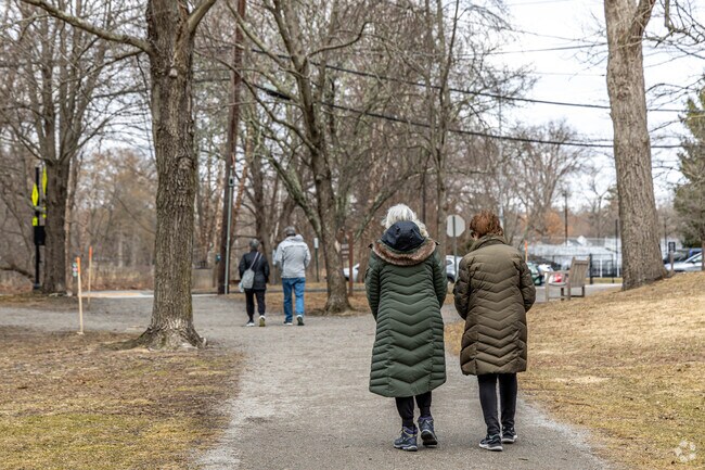 Enjoy a stroll through the trails of Fuller Brook Path in Wellesley Farms.
